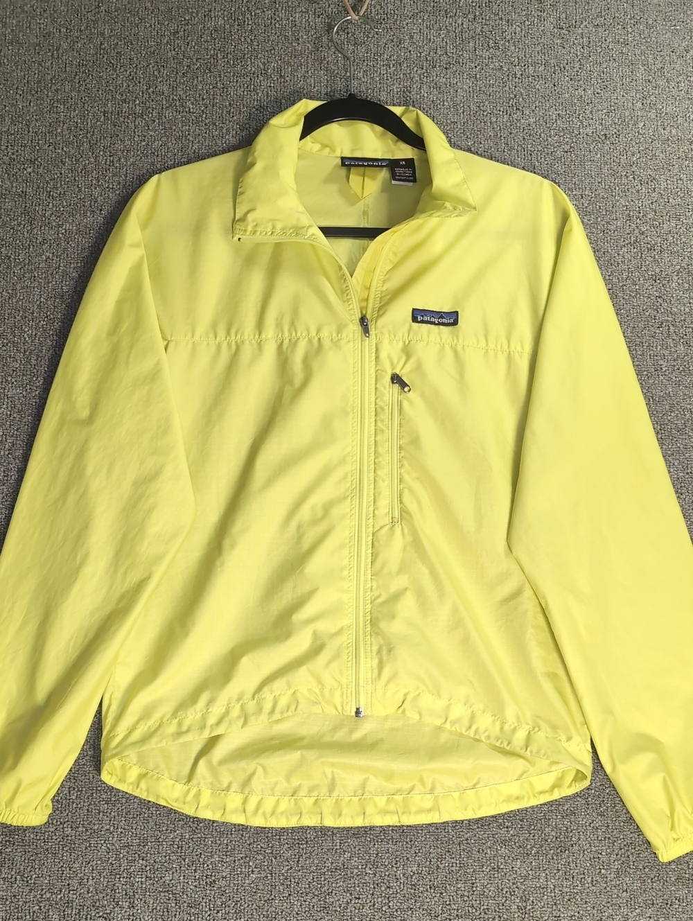 Vintage Patagonia Velocity Shell Zip Up Jacket Size XS in Hi-vis Fluorescent